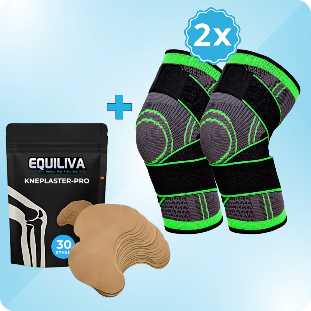 2 Stykk KneStøtte-Pro + 30 Stykk KnePlaster-Pro